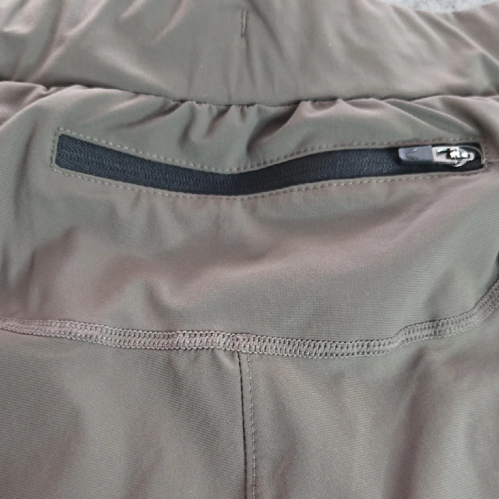 ASRV Men's Medium Tannish Gray Black Trim Active Drawstring Cargo Jogger Pants - Picture 14 of 15